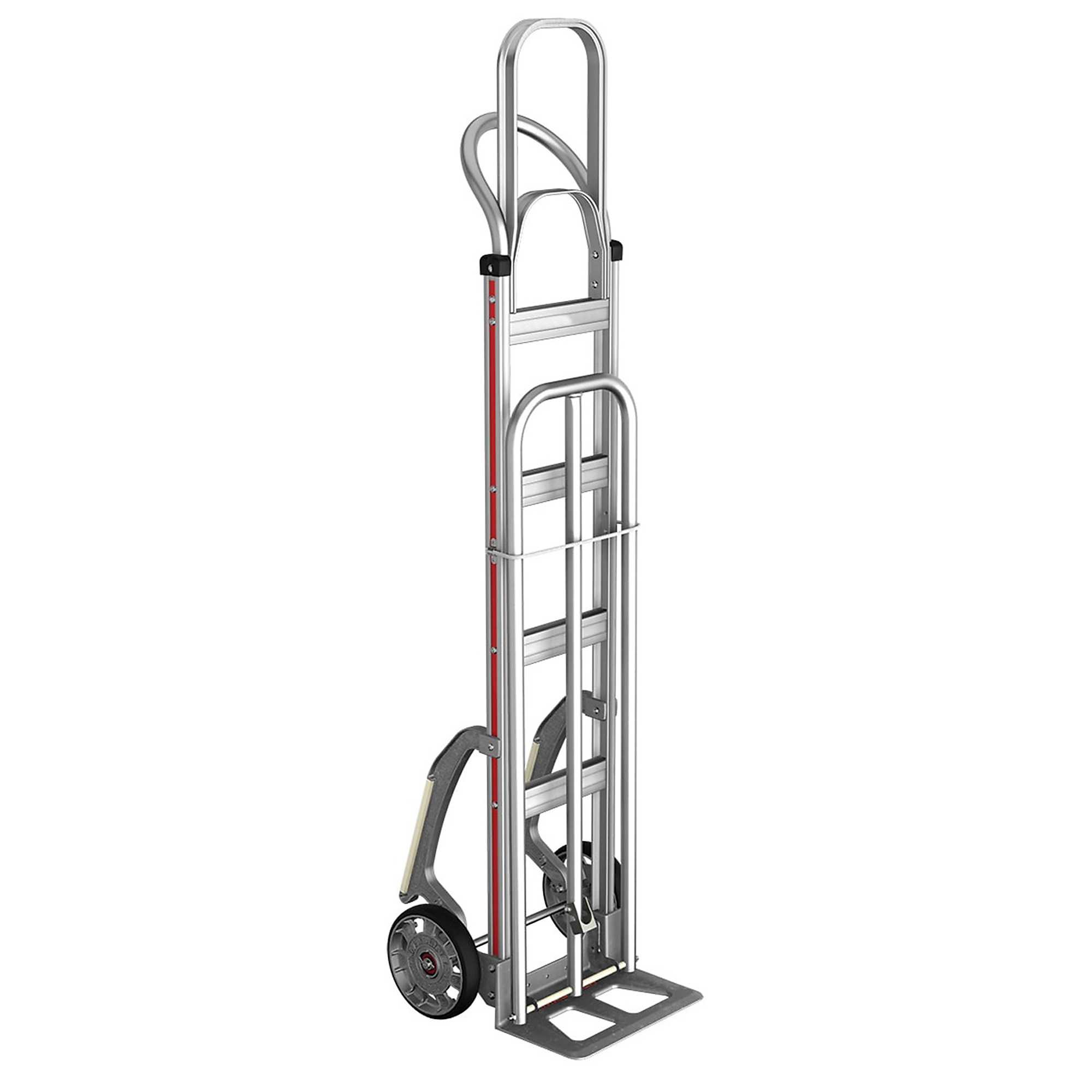SNAP-LOC E-Track Single Wood Dolly Strap Tie-Down Anchor Kit with 2-Inch x 16-Foot Ratchet 4,400 lb E-Track Aluminum Hand Truck 8x2 Solid Rubber Tires Loop-Handle Stair Skids Extendable Load Bar 500-pounds, Model# SLVM